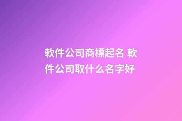 軟件公司商標起名 軟件公司取什么名字好-第1張-公司起名-玄機派